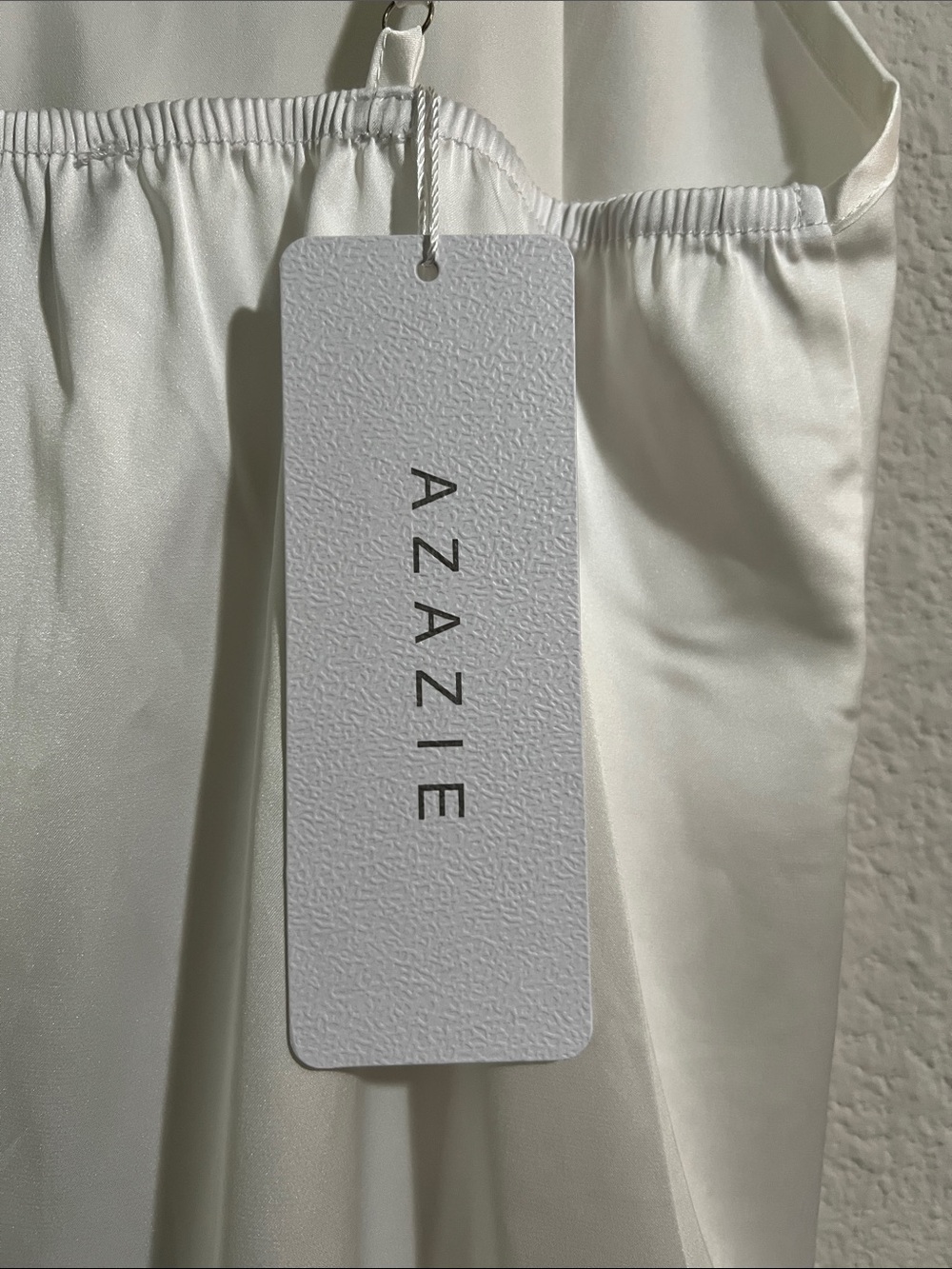 Azazie White Satin Slip Chemise - Picture 4 of 4